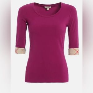 Authentic Burberry 3/4 Sleeve Top- Size S
